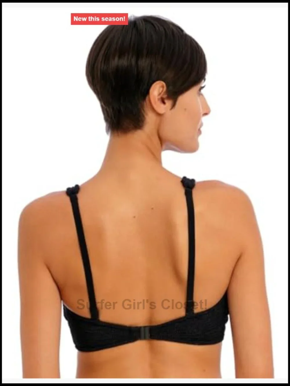 Underwire Bralette Bikini Top, Nylon Blend, Adjustable Straps, Swim Top
